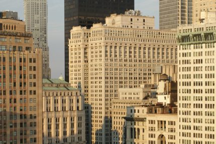Equitable Building from penthouse, 70 Little West Street